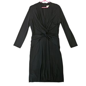 MM Lafleur Classic Twist Front Black Dress